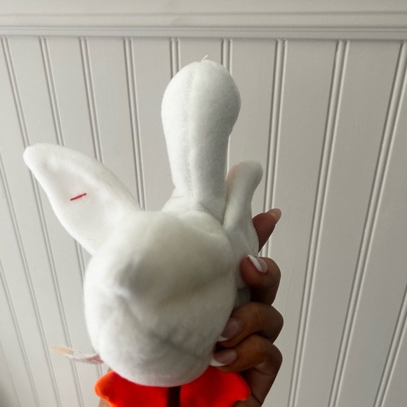Vintage 1996 Ty Beanie Baby Gracie White and Orange Goose Plush Collectible - Picture 5 of 5